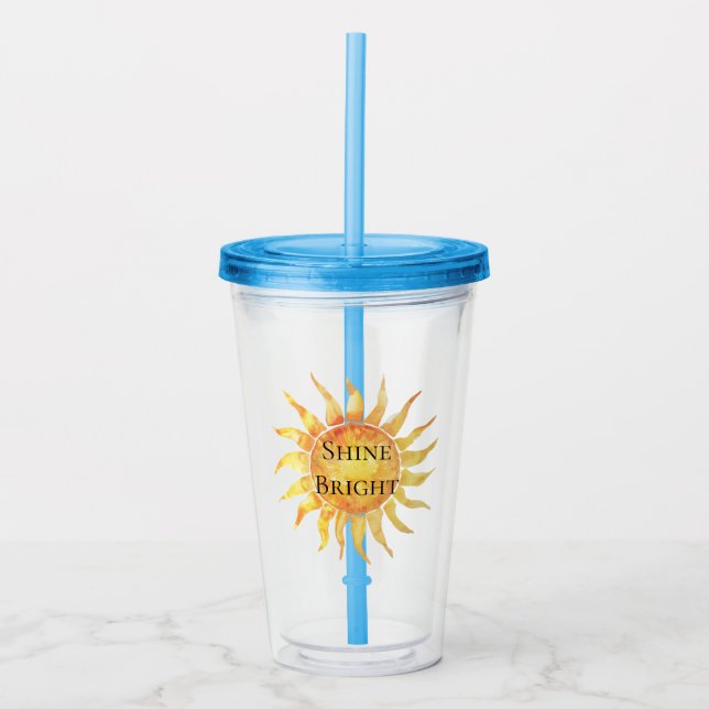 Sky Sun Shine Bright Acrylic Tumbler (Front)