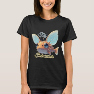 Sky Swimmer Fantasy Creature Design T-Shirt