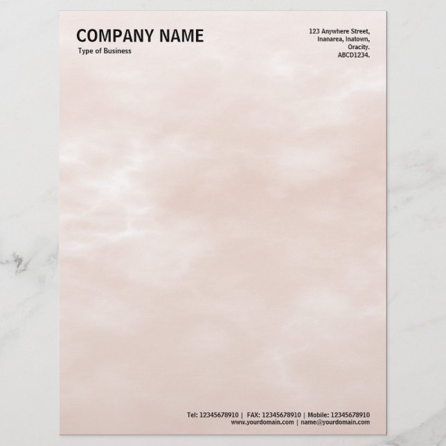 Sky Texture 01 Light Brown Letterhead Template (Front)