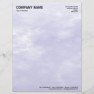Sky Texture 01 Light Purple Letterhead Template