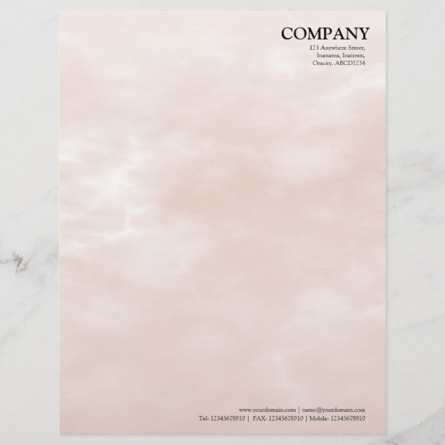 Sky Texture 02 Light Brown Customized Letterhead (Front)