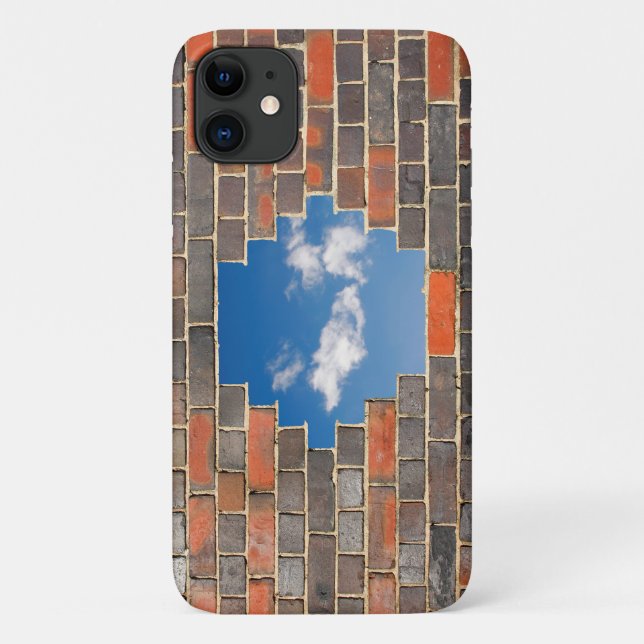 Sky through a hole in a brick wall Case-Mate iPhone case (Back)