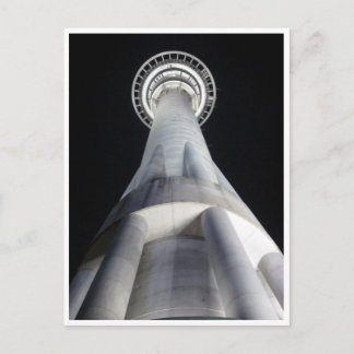 sky tower high postcard