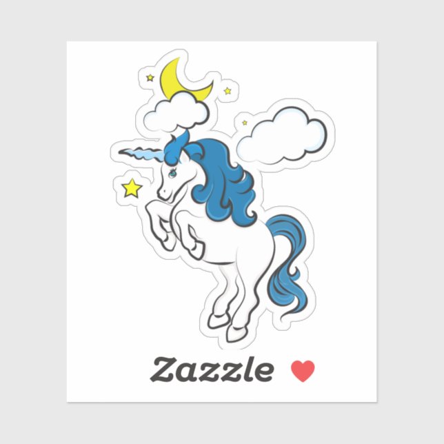 Sky Unicorn Custom-Cut Vinyl Sticker (Sheet)