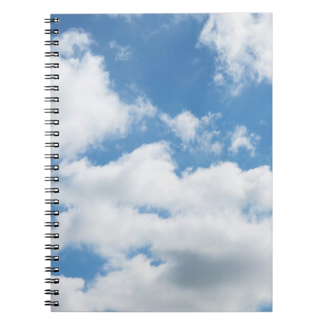 sky, weather, nature, white, blue, cloud, sunlight notebook (Front)