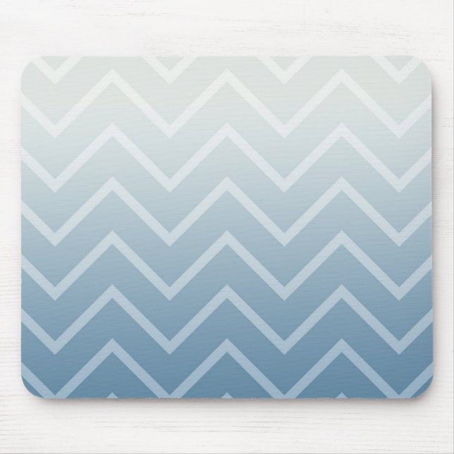 Sky White Chevron Mouse Pad (Front)