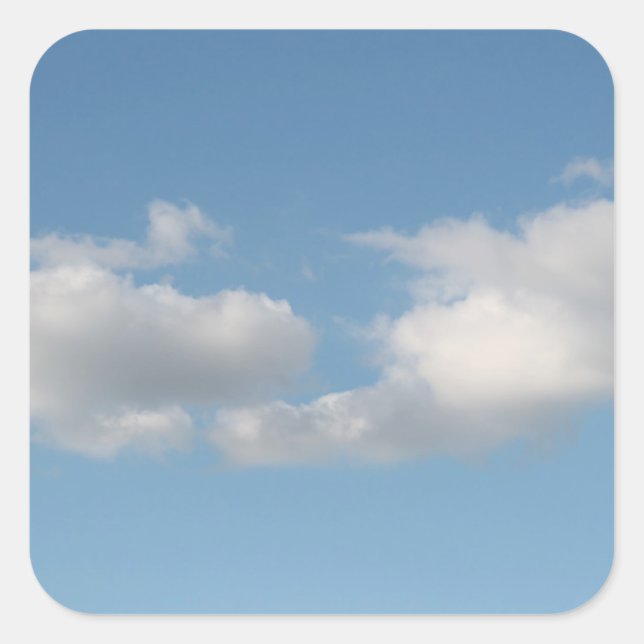 Sky with Clouds. Square Sticker (Front)