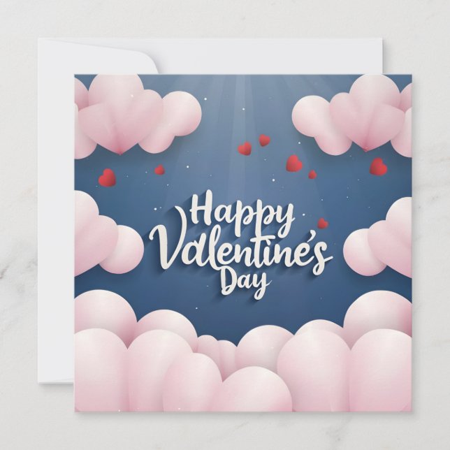 Sky with text Happy Valentine's Day Holiday Card (Front)