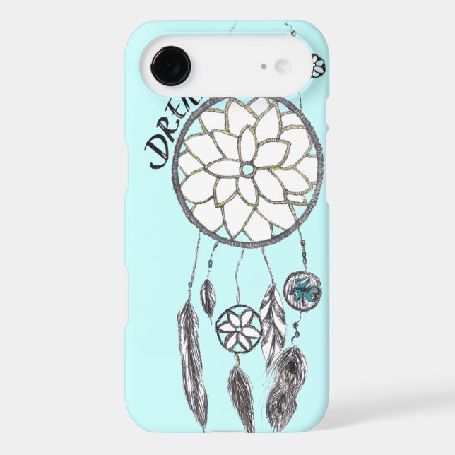 SkyBlue Dream-Catcher iPhone 4/4S Case (Back)