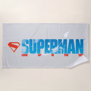 Skybound Superman Silhouette Beach Towel