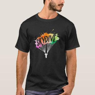 Skydive Colourful Parachute Parachuting Skydiving T-Shirt