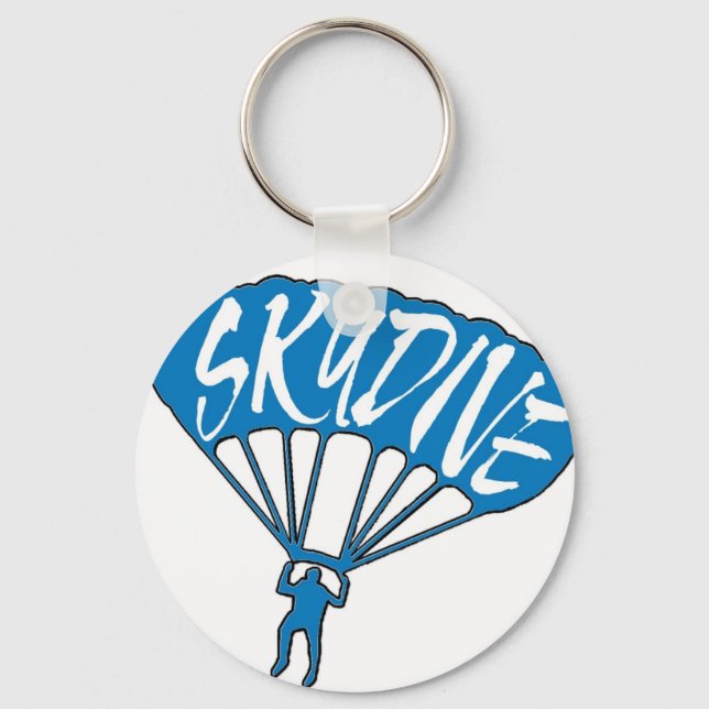 Skydive fanatic blue logo keychain (Front)