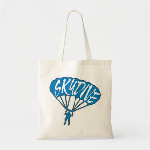 Skydive fanatic blue logo reusable bag