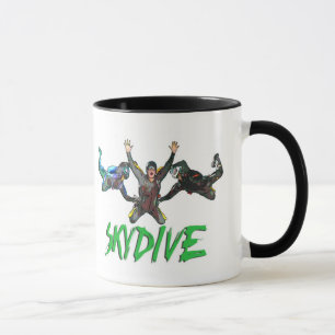 Skydive - Green Text Mug