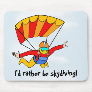Skydive - I'd rather be skydiving! - Blue Mouse Pad