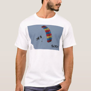 skydive-parachute-clouds, SKYDIVE T-Shirt
