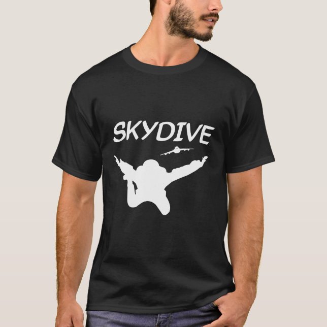 Skydive Parachute For Skydiving Freefall T-Shirt (Front)