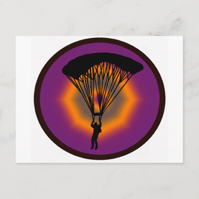 SKYDIVE PURPLE SKIES POSTCARD (Front)