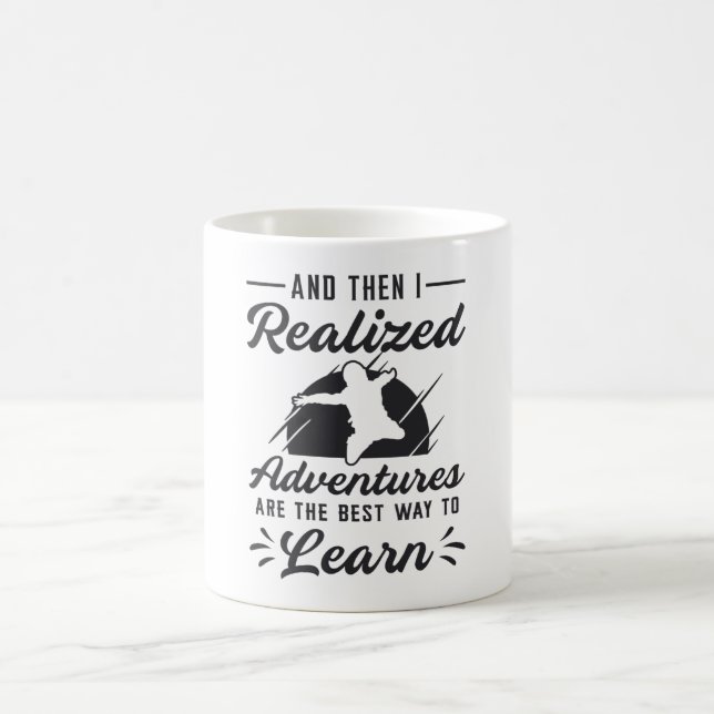 Skydiver And Then I realised Adventures Funny Coffee Mug (Center)