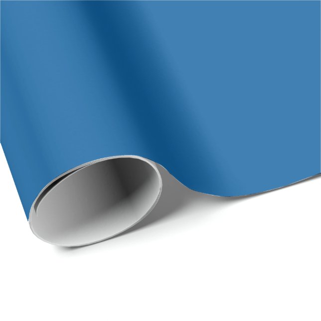 Skydiver Blue, Solid Colour Royal Blue Wrapping Paper (Roll Corner)