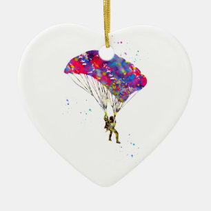 Skydiver Ceramic Tree Decoration