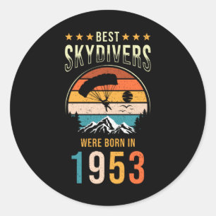Skydiver Gift Classic Round Sticker