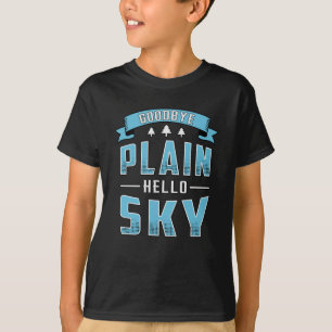 Skydiver Goodbye Plain Hello Sky Vintage Retro T-Shirt