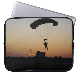 Skydiver Parachute at Sunset Sky Diver Laptop Sleeve
