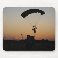 Skydiver Parachute at Sunset Sky Diver