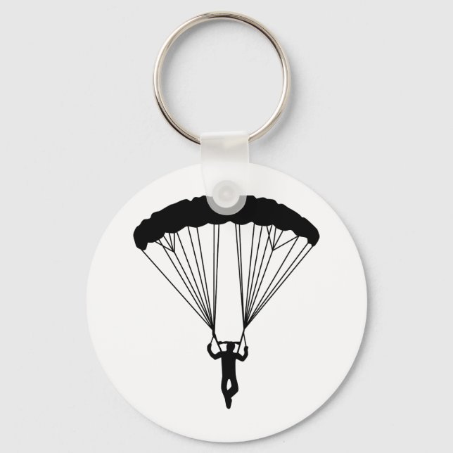 skydiver silhouette key ring (Front)