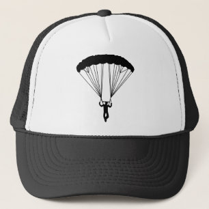 skydiver silhouette trucker hat