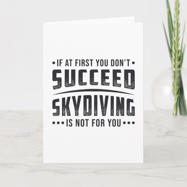 Skydiver Succeed Skydiving Skydive Parachute Cool Card (Front)