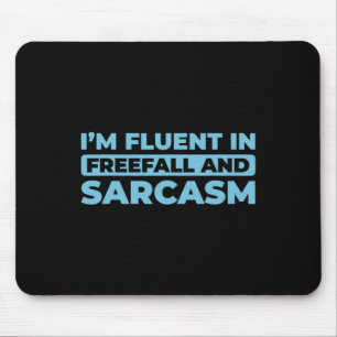 Skydiver Surfing - Sky Parachuting Skydiving Mouse Pad