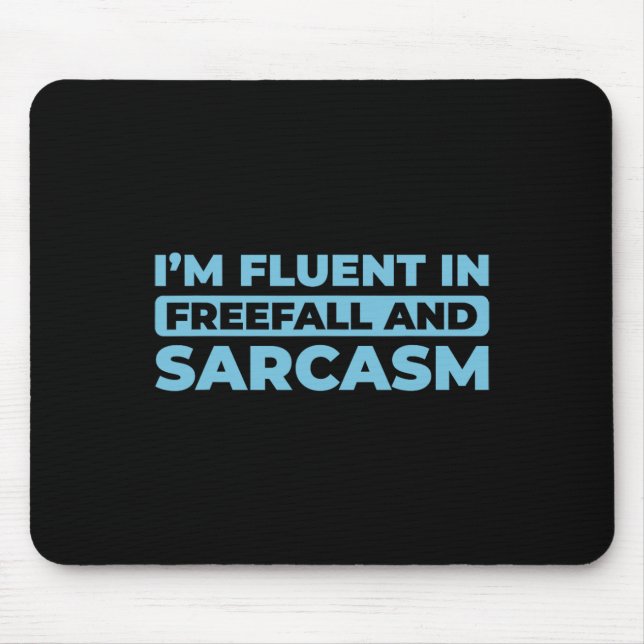 Skydiver Surfing - Sky Parachuting Skydiving  Mouse Pad (Front)