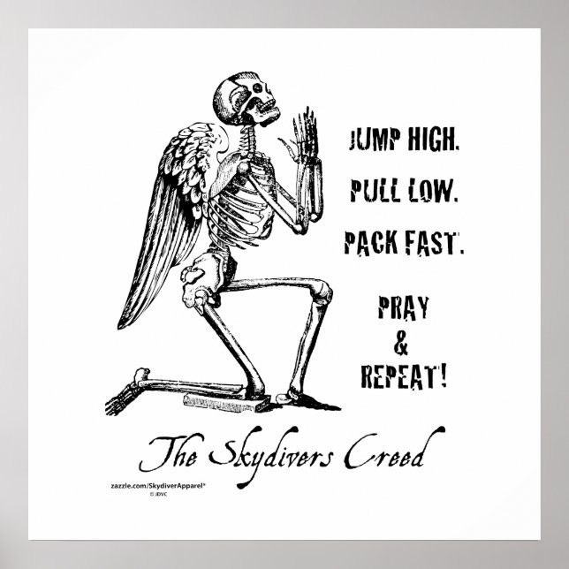 Skydivers Creed Poster (Front)