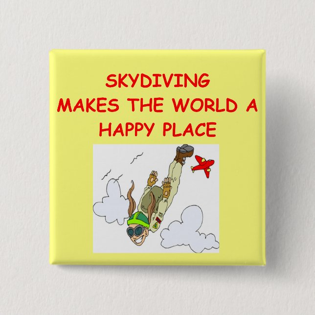 skydiving 15 cm square badge (Front)