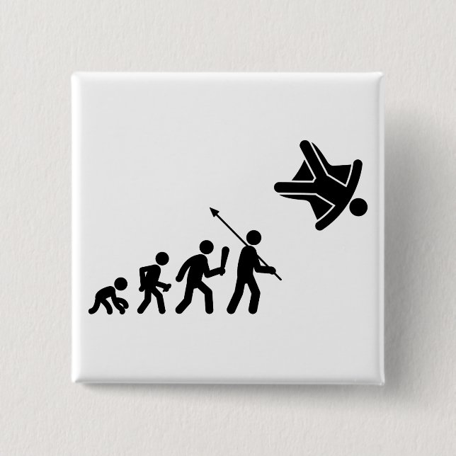 Skydiving 15 Cm Square Badge (Front)