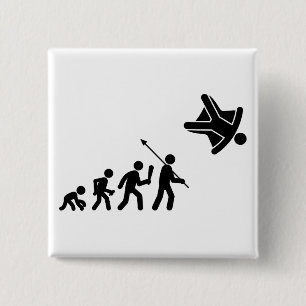 Skydiving 15 Cm Square Badge