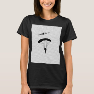 Skydiving Aeroplane Graphic T-Shirt - Minimalist P