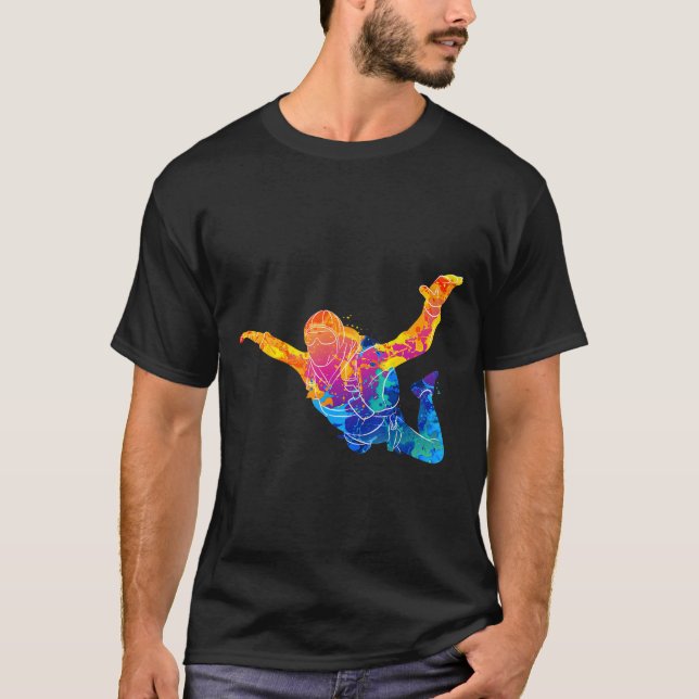 Skydiving Art Skydiver Parachutist Jumprt Parachut T-Shirt (Front)