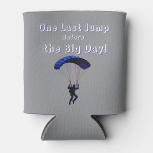 Skydiving Bachelor Party Funny Adventure Theme Can Cooler