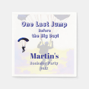 Skydiving Bachelor Party Funny Adventure Theme Napkin