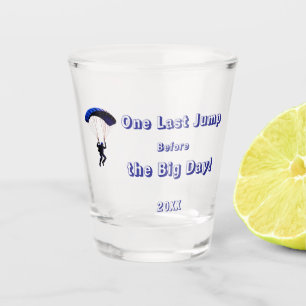 Skydiving Bachelor Party Funny Adventure Theme Shot Glass
