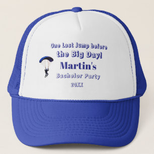 Skydiving Bachelor Party Funny Adventure Theme Trucker Hat