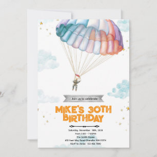 Skydiving Birthday party Invitation