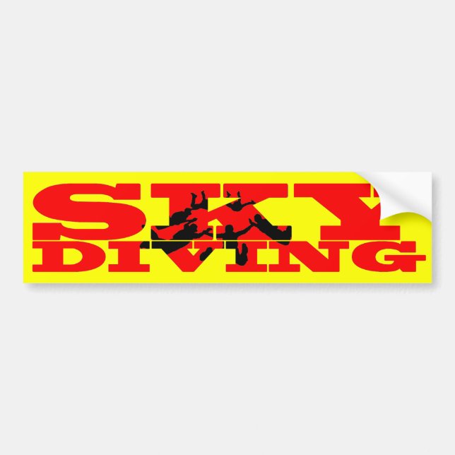 Skydiving Bumper Sticker (Front)
