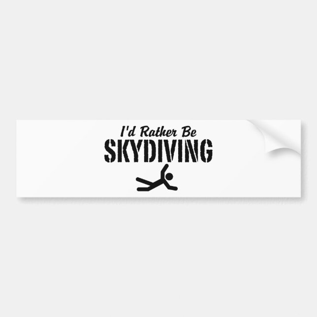 Skydiving Bumper Sticker (Front)