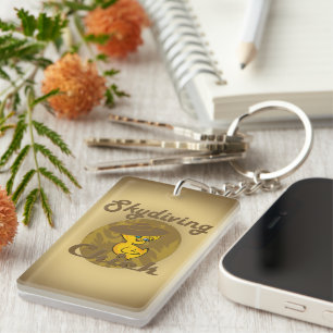 Skydiving Chick #6 Key Ring