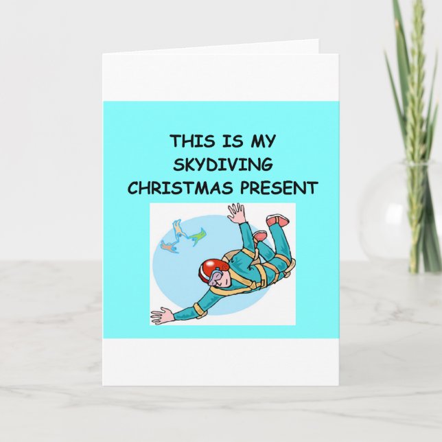 SKYDIVING christmas Holiday Card (Front)