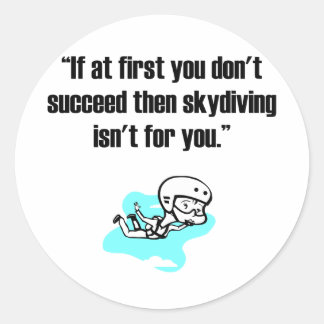 Skydiving Classic Round Sticker